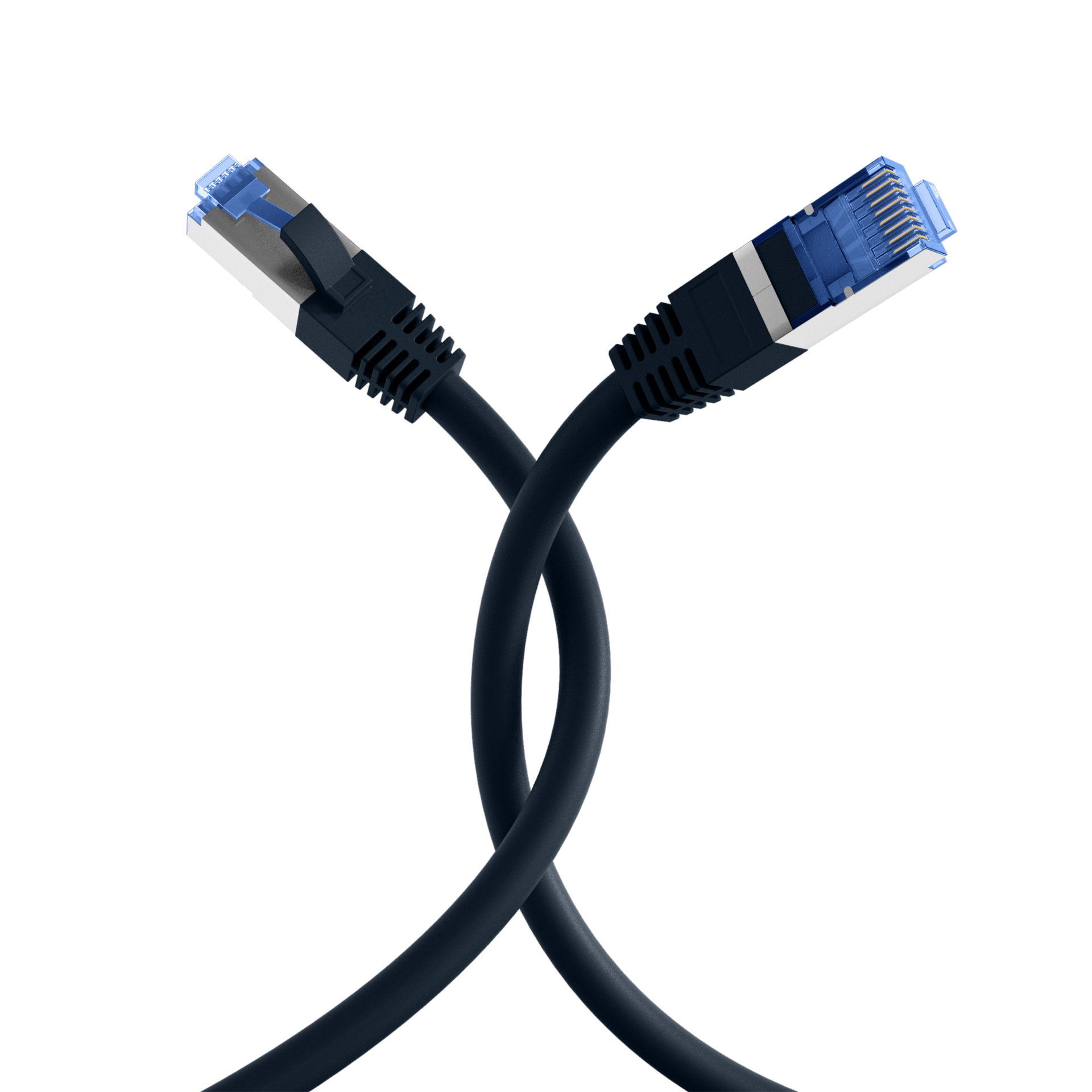 EPS RJ45 Patchkabel Cat.6A S/FTP TPE Cat.7 Rohkabel schwarz 1m EPS RJ45 Patchkabel Cat.6A S/FTP TPE Cat.7 Rohkabel schwarz 1m Detailansicht Bild 4 | EPS