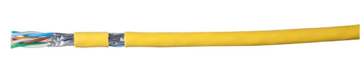 EPS Cat.7A 1250 AWG23, S/FTP 4P CPR Cca rapsgelb RAL1021, 500m Detailansicht Bild 2 | EPS