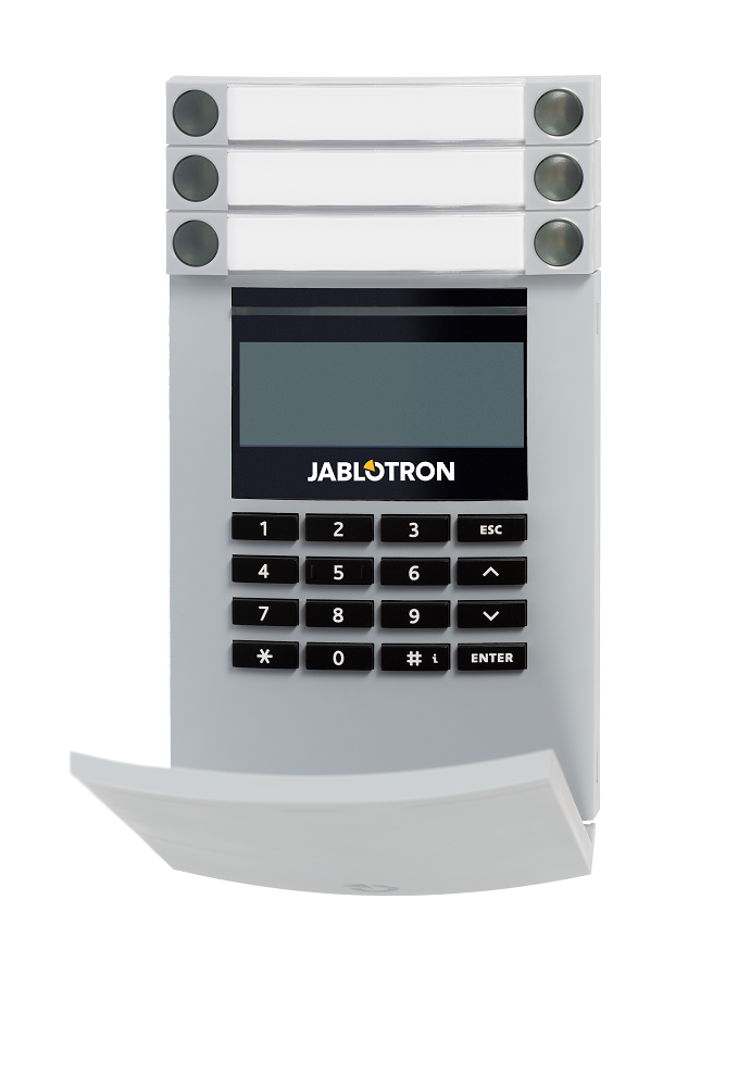 JA-114E-GR Buszugangsmodul mit Display, Tastatur und RFID - grau