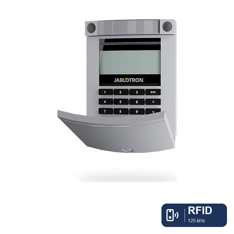 JA-114E-GR Buszugangsmodul mit Display, Tastatur und RFID - grau