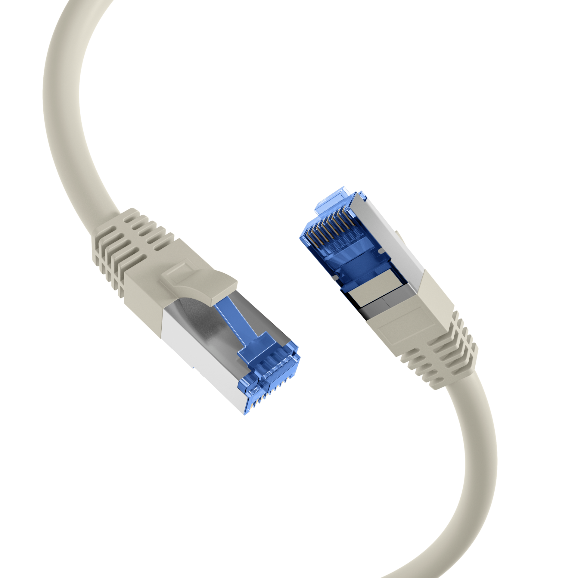EPS RJ45 Patchkabel Cat.6A S/FTP TPE Cat.7 Rohkabel grau 0,5m EPS RJ45 Patchkabel Cat.6A S/FTP TPE Cat.7 Rohkabel grau 0,5m Detailansicht Bild 3 | EPS