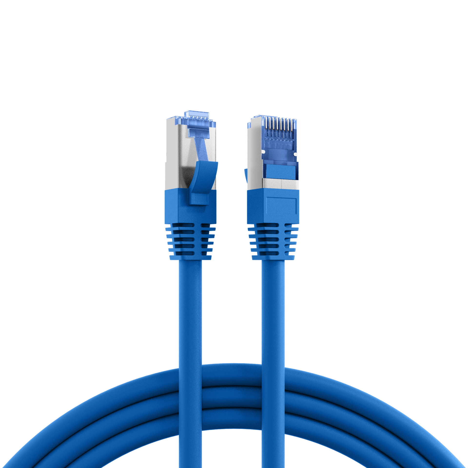 EPS RJ45 Patchkabel Cat.6A S/FTP TPE Cat.7 Rohkabel blau 0,5m EPS RJ45 Patchkabel Cat.6A S/FTP TPE Cat.7 Rohkabel blau 0,5m Detailansicht Bild 2 | EPS