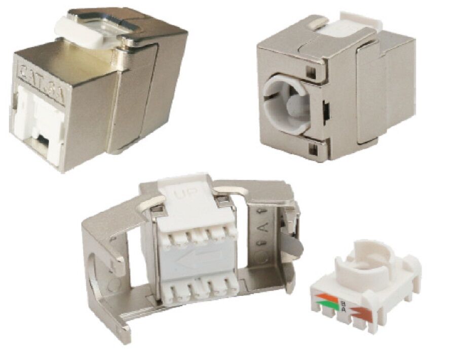 EPS RJ45 Shortbody Keystone STP, Cat.6A 500MHz mit integriertem Shutter Detailansicht Bild 7 | EPS