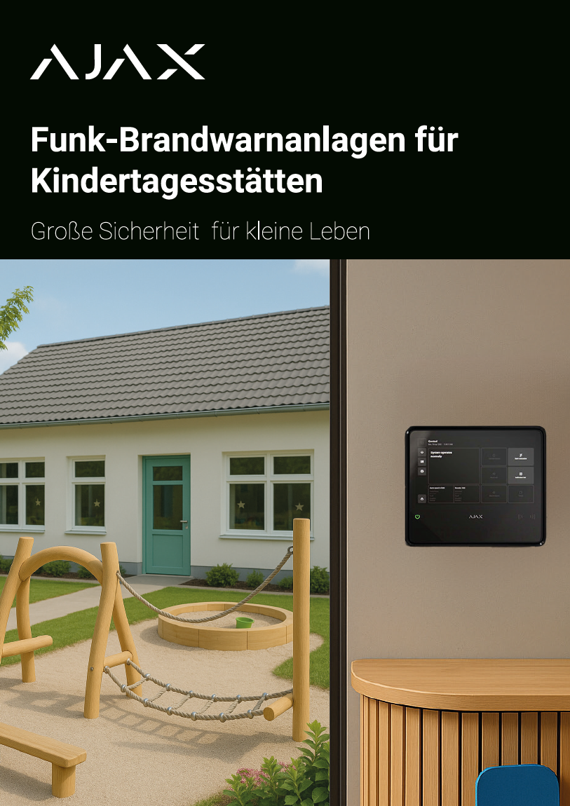 Ajax-Fire Broschüre: Funk-Brandwarnanlage für Kindertagesstätten | EPS