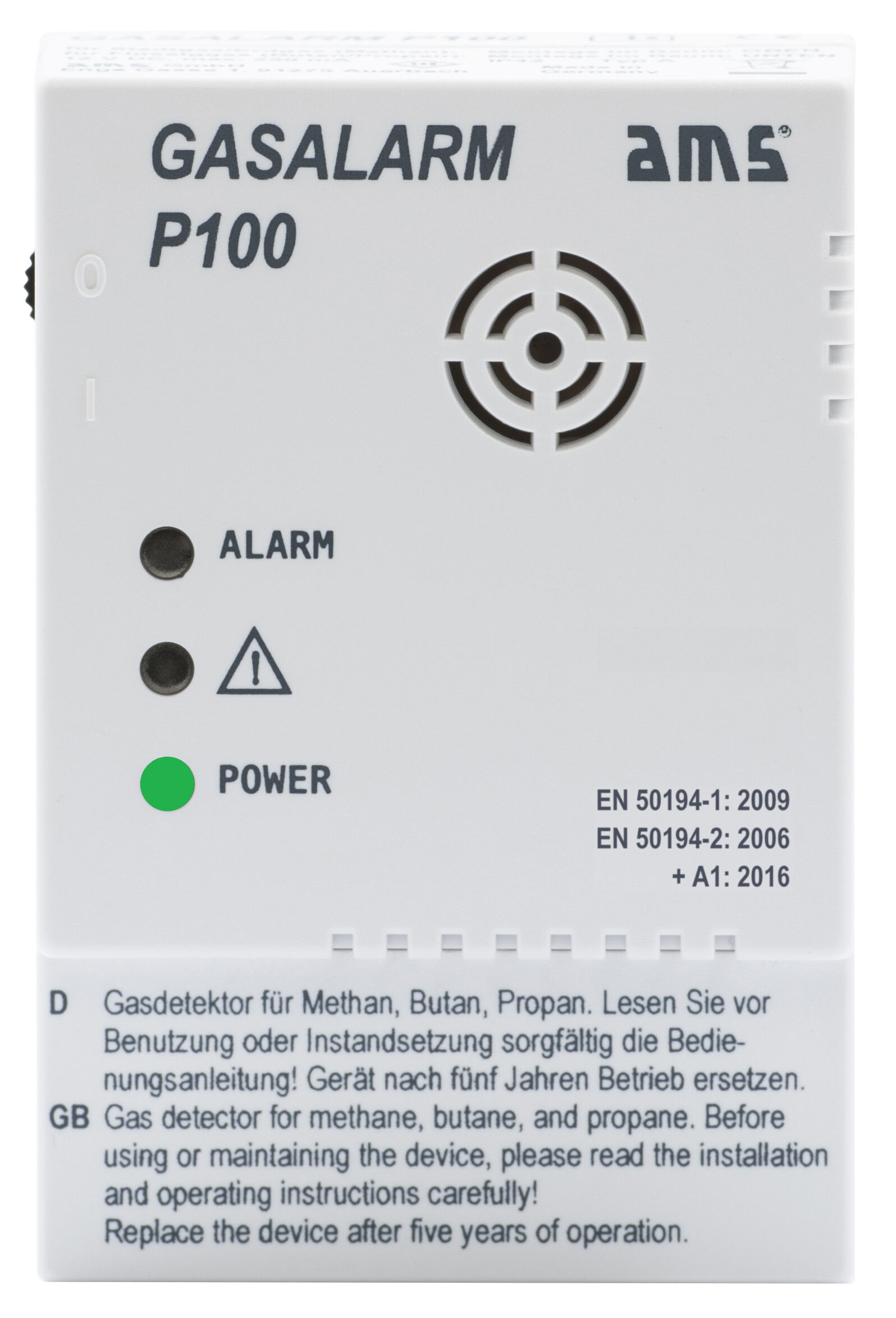 AMS Gas Alarm P100 Gasmelder 12V | EPS