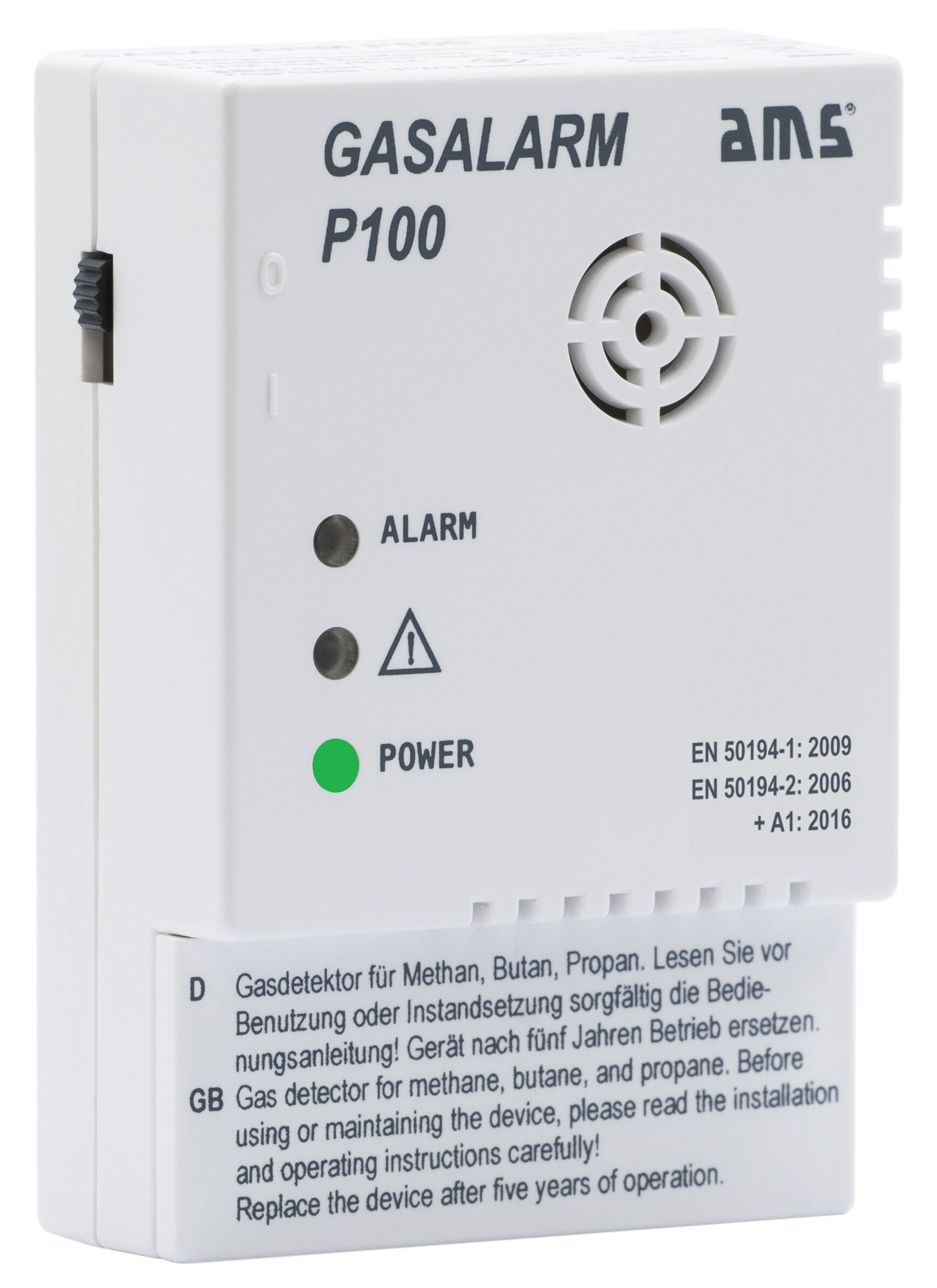 AMS Gas Alarm P100 Gasmelder 12V mit Schaltausgang AMS Gas Alarm P100 Gasmelder 12V mit Schaltausgang Detailansicht Bild 3 | EPS