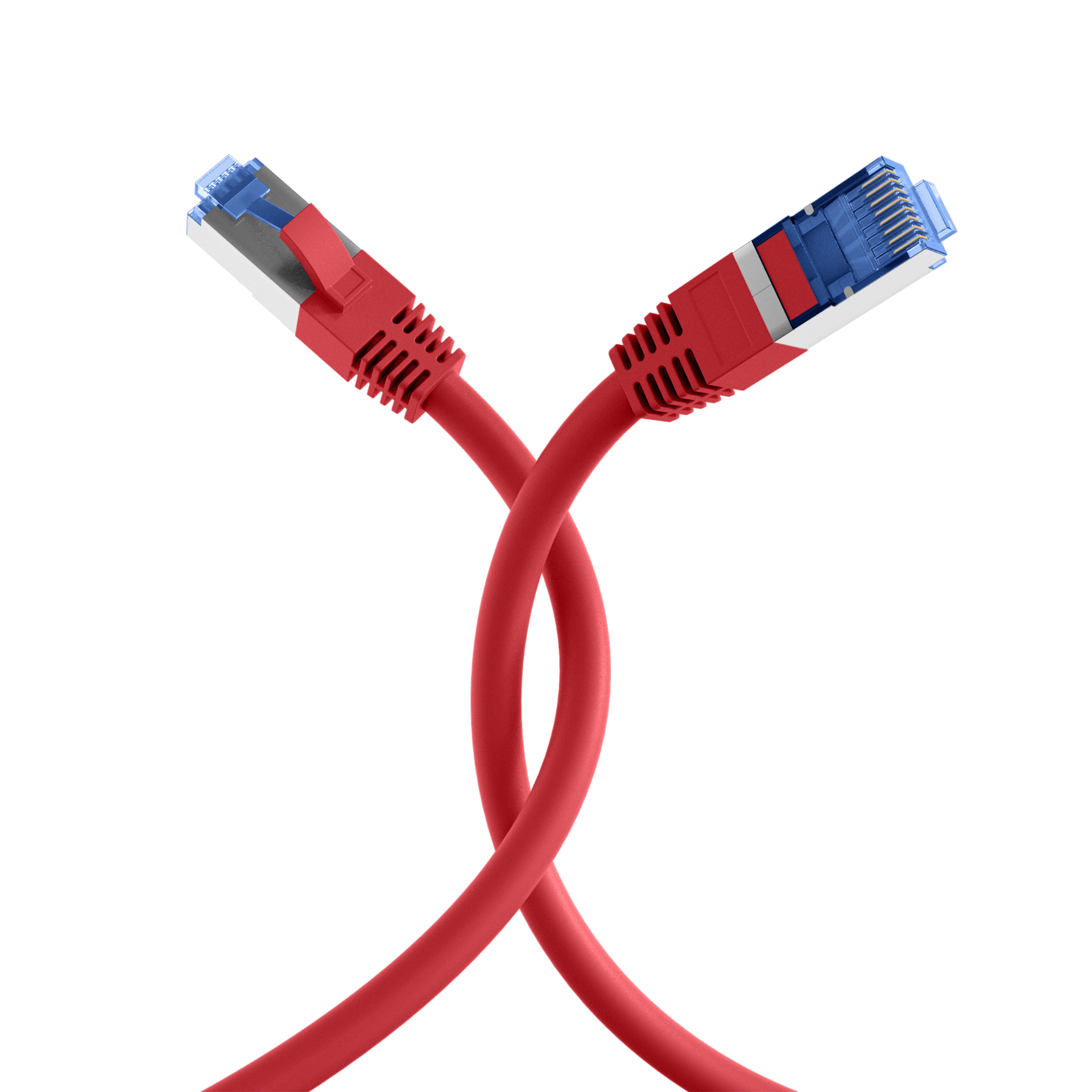 EPS RJ45 Patchkabel Cat.6A S/FTP TPE Cat.7 Rohkabel rot 1m EPS RJ45 Patchkabel Cat.6A S/FTP TPE Cat.7 Rohkabel rot 1m | EPS