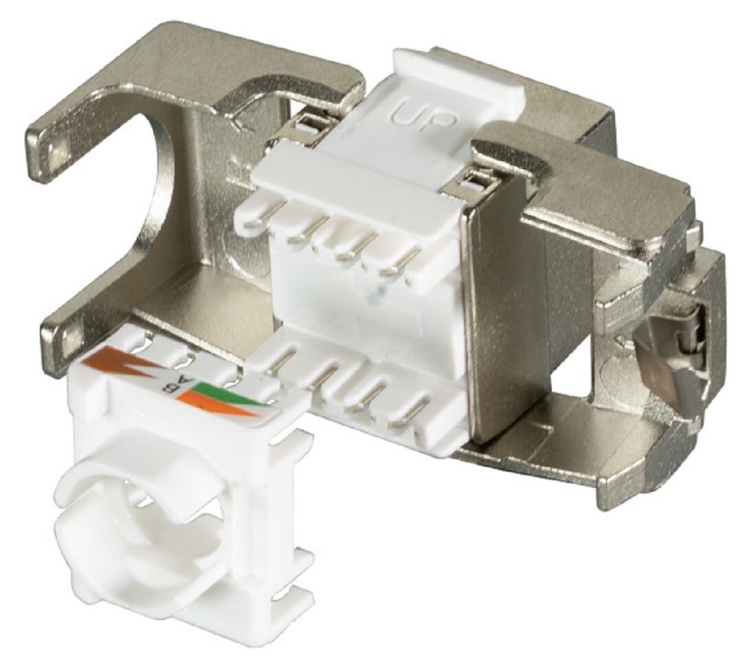 EPS RJ45 Shortbody Keystone STP, Cat.6A 500MHz mit integriertem Shutter Detailansicht Bild 2 | EPS